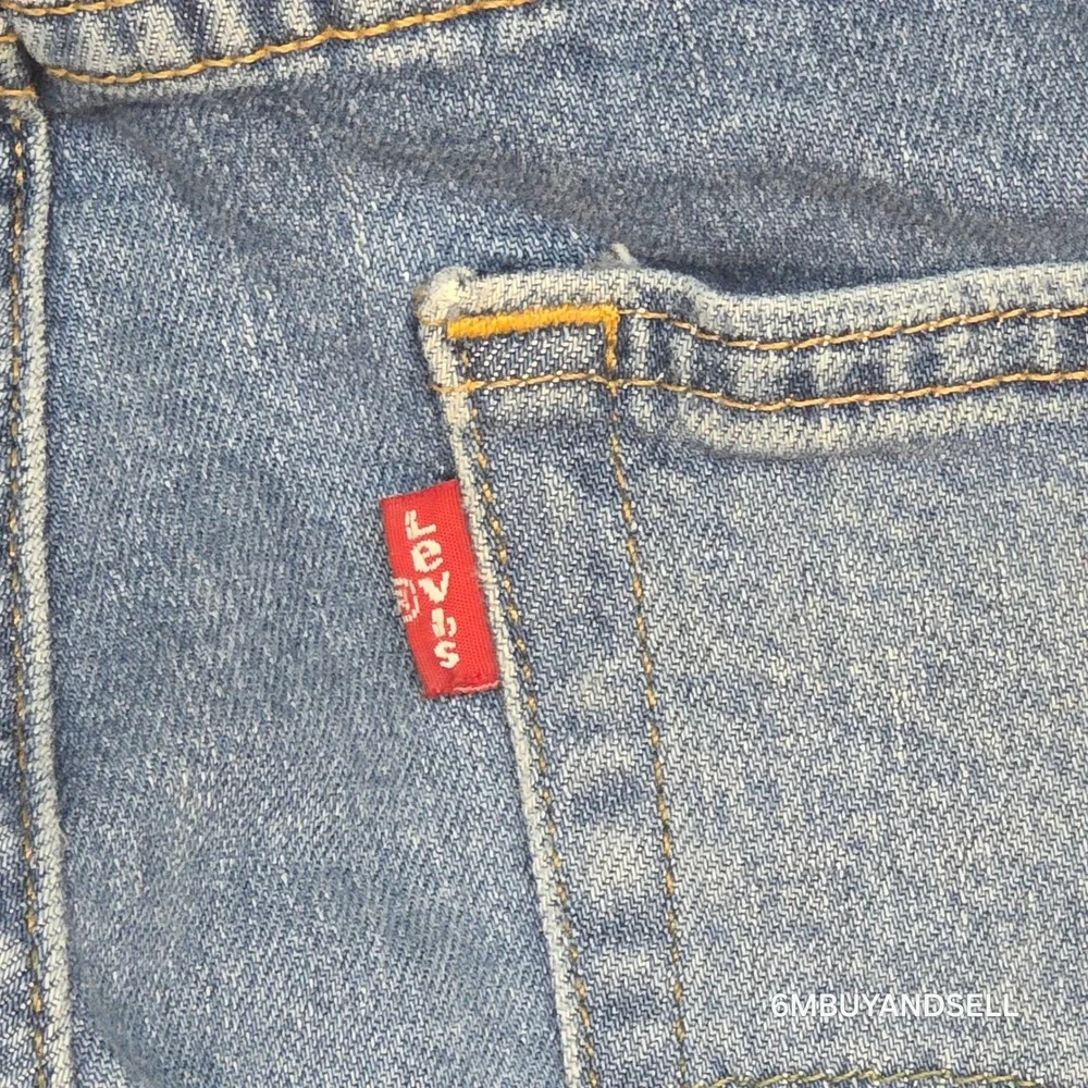 Levis 511 Slim Fit Mens Jeans 36x32 Blue Distressed Ripped‎ Denim 04511-4907